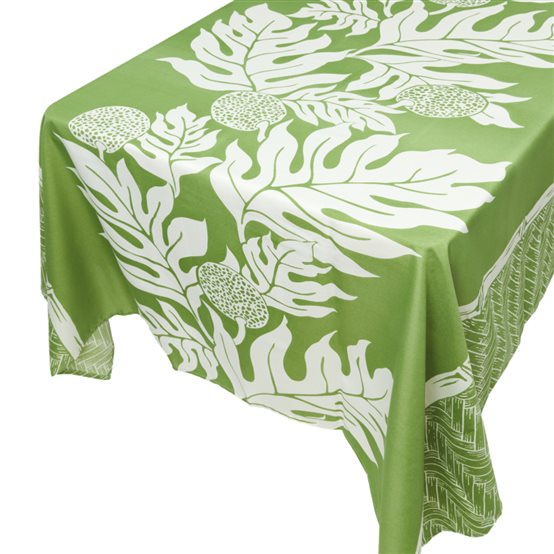 Kalama Collection Ulu & Hibiscus Green & Orange Hawaiian Poly Microfiber  Dish Cloth 2 piece Set 12x 12