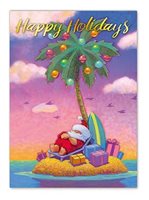 Island Heritage Santa's Island Getaway II Boxed Christmas Card 12 cards & 13 envelopes