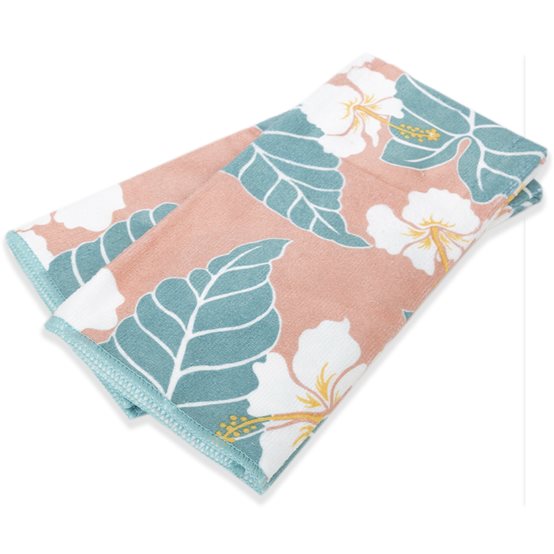 Kalama Collection Hibiscus Hawaiian Poly Microfiber Kitchen Towel 2 piece  Set 16x 24