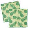 Kalama Collection Pineapple Hawaiian Poly Microfiber Dish Cloth 2 piece Set 12&quot;x 12&quot;