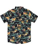 Molokai Surf メンズアロハシャツ [ブラックバードオブパラダイス/レーヨン]