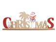 ハワイアン ウッドブロックサイン 39.5cm x 14cm [クリスマス &amp; ウクレレサンタ]