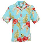 Two Palms Monstera Jade Rayon Men's Hawaiian Shirt