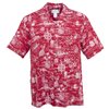 Two Palms Journey to Hawaii Burgundy Rayon Men&#39;s Hawaiian Shirt