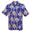 Two Palms Lei of Hawaii Purple Rayon Men&#39;s Hawaiian Shirt