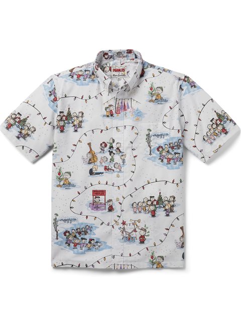 Reyn Spooner Christmas Shirt 2022 Reyn Spooner Charlie Brown Christmas White Spooner Kloth Men's Hawaiian  Shirt Classic Fit | Alohaoutlet