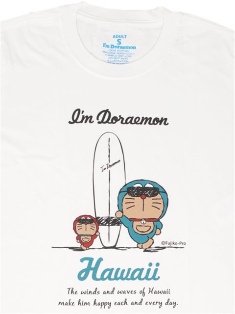 激安超特価 最大80%オフ  Exclusive] Hawaii Surf T Unisex Doraemon I'm 100%Cotton ウォーキング・ランニングウェア