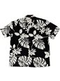 Paradise Found Tiare 19 Black Rayon Men&#39;s Hawaiian Shirt