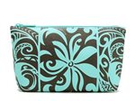 Happy Wahine Tapa Tiare Teal Pouch Gusset Medium