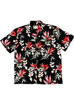 Paradise Found Hericonia Paradise Black Rayon Men's Hawaiian Shirt
