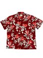 Paradise Found Hericonia Paradise Red Rayon Men&#39;s Hawaiian Shirt