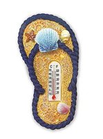 Island Heritage Coastal Polyresin Magnet - Slipper Shell with Thermometer
