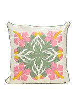 Hibiscus Pink Polycotton Hawaiian Quilt Cushion Cover 18" x 18"
