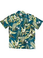 Paradise Found White Ginger Jade Rayon Men's Hawaiian Shirt