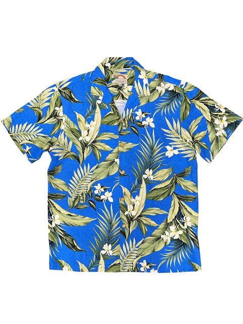 USA製】アロハ PARADISE FOUND レーヨン100% 柄シャツ 総柄 開襟