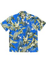Paradise Found White Ginger Peri Rayon Men's Hawaiian Shirt