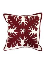 Kenui Quilts Silversword Burgundy Hawaiian Quilt Pillow Cover