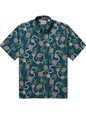 Reyn Spooner Pining For You Real Teal Spooner Kloth Men&#39;s Hawaiian Shirt Classic Fit