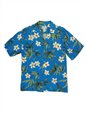 Two Palms Bamboo Blue Rayon Men&#39;s Hawaiian Shirt