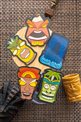 Kawaii Sticker Club Happy Tiki Head Stickers Set of 5 (Colorful)