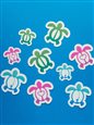 Kawaii Sticker Club Gradient Honu (Turtle) 9 sticker pack