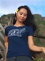 Hinano Tahiti レディースTシャツ [カラキナ/ネイビー]
