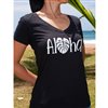 [Exclusive] Honi Pua Aloha Monstera Ladies Hawaiian T-Shirt