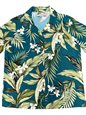 Paradise Found White Ginger Jade Rayon Women&#39;s Hawaiian Shirt