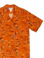 Two Palms Golden Vintage Orange Rayon Men&#39;s Hawaiian Shirt
