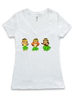 [Exclusive] Honi Pua Hula Girls Ladies Hawaiian T-Shirt