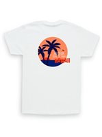 【Aloha Outlet限定】 Honi Pua ユニセックスハワイアンTシャツ [パームツリー＆アイランド]
