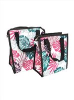 Monstera Pink Insulated Picnic Bag