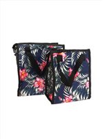 Hibiscus Navy Insulated Picnic Bag