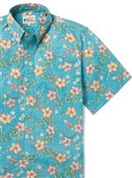 Reyn Spooner Manoa Beauty Blue Moon Spooner Kloth Men's Hawaiian Shirt Classic Fit