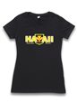 【Aloha Outlet限定】 Honi Pua レディースハワイアンUネックTシャツ [ハワイアンカナカ]