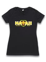 【Aloha Outlet限定】 Honi Pua レディースハワイアンUネックTシャツ [ハワイアンカナカ]
