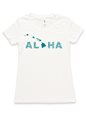 【Aloha Outlet限定】 Honi Pua レディースハワイアンUネックTシャツ [ハワイアイランド]