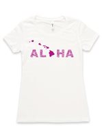 【Aloha Outlet限定】 Honi Pua レディースハワイアンUネックTシャツ [ハワイアイランド]