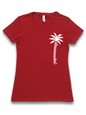 【Aloha Outlet限定】 Honi Pua レディースハワイアンUネックTシャツ [パームツリーアロハ]