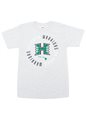 UH UH Circle Mesh White Gray Men&#39;s Hawaiian T-Shirt