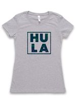 【Aloha Outlet限定】 Honi Pua レディースハワイアンUネックTシャツ [フローラルフラ]