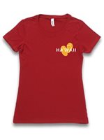 【Aloha Outlet限定】 Honi Pua レディースハワイアンUネックTシャツ [ハワイスリッパ]