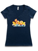 [Exclusive] Honi Pua Plumeria & Aloha Ladies Hawaiian T-Shirt