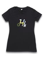 【色が選べる】 Honi Pua レディースハワイアンUネックTシャツ [Hi-ハワイ]