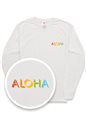 [Exclusive] Honi Pua Modern Aloha Chest Logo Unisex Hawaiian Long Sleeve T-Shirt