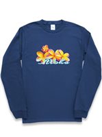 [Exclusive] Honi Pua Plumeria & Aloha Unisex Hawaiian Long Sleeve T-Shirt