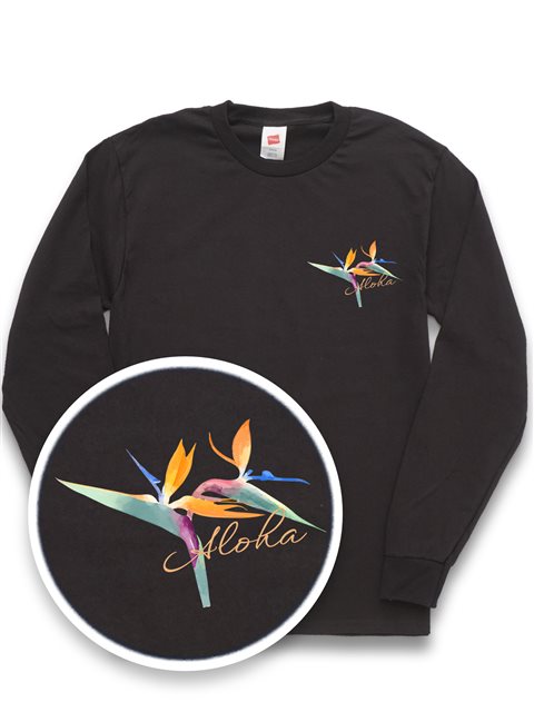 Floral Collection] Honi Pua Bird of Paradise Unisex Hawaiian