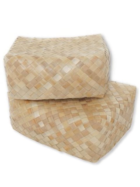 長方形 ラウハラボックス 2個セット [M & L/ナチュラル] | AlohaOutlet