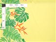 Heliconia &amp; Monstera Leaf Yellow Poly Cotton LW-22-829