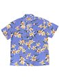 Paradise Found Star Orchid  Periwinkle Rayon Men&#39;s Hawaiian Shirt
